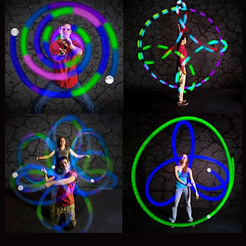 Luminous Throwing Ball Glow Light Ball Glow Light LED POI ball Luminous Belly Dance Throwing Ball Yoga Exercise Props Stage Performance Accessories