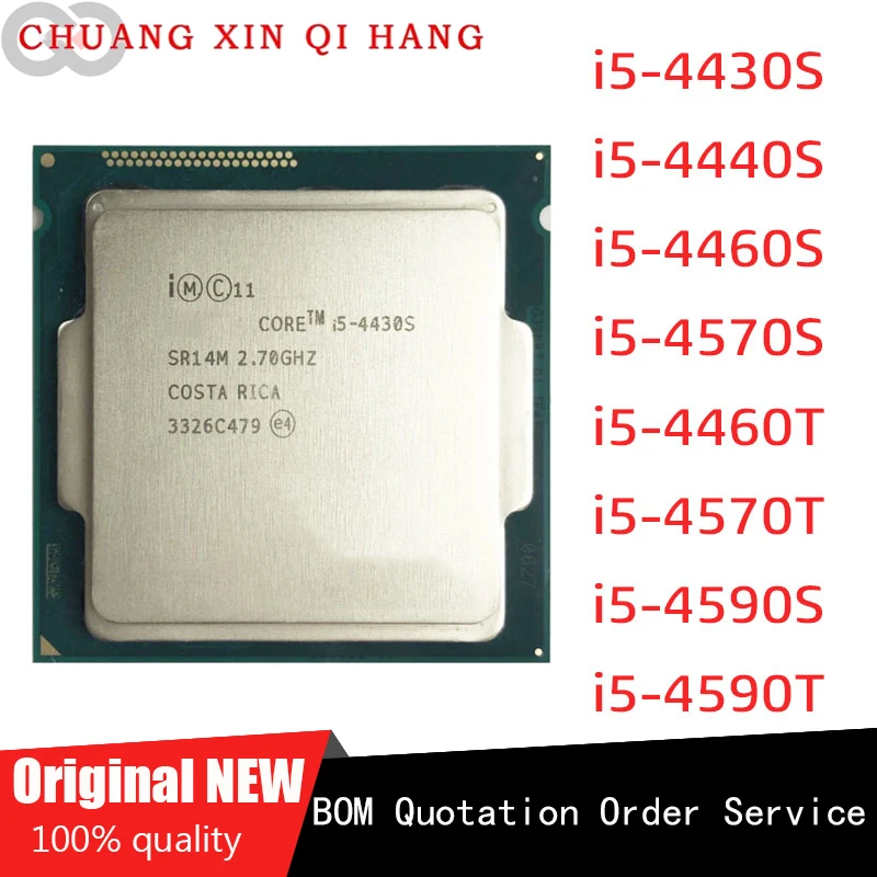 Per Intel Core I5-4430S I5-4440S I5-4460S I5-4570S I5-4460T I5-4570T I5-4590S I5-4590T Processore Cpu Quad-Core Quad-Thread Quad