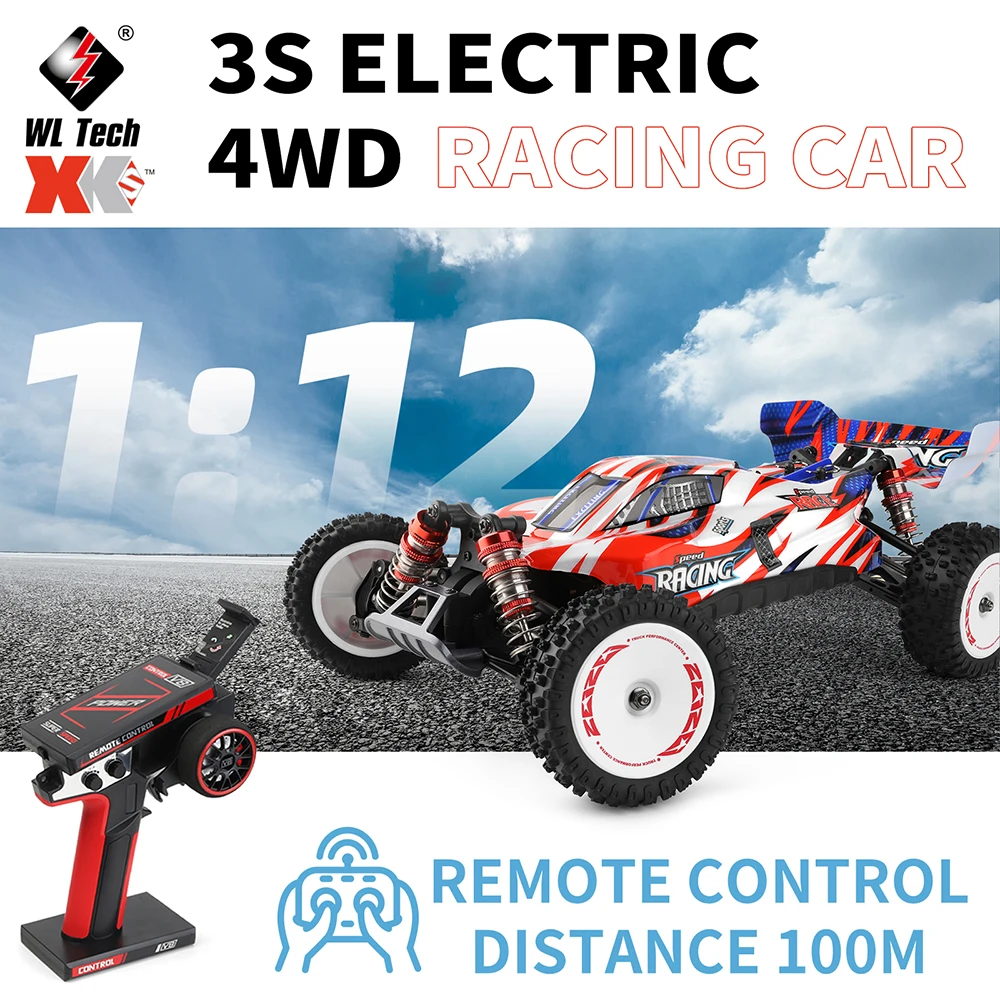 Wltoys 124008 3S Auto Da Corsa Professionale 60 Km/H 4Wd Rc Auto Elettrica Senza Spazzole Ad Alta Velocità Fuoristrada Drift Giocattoli Telecomandati