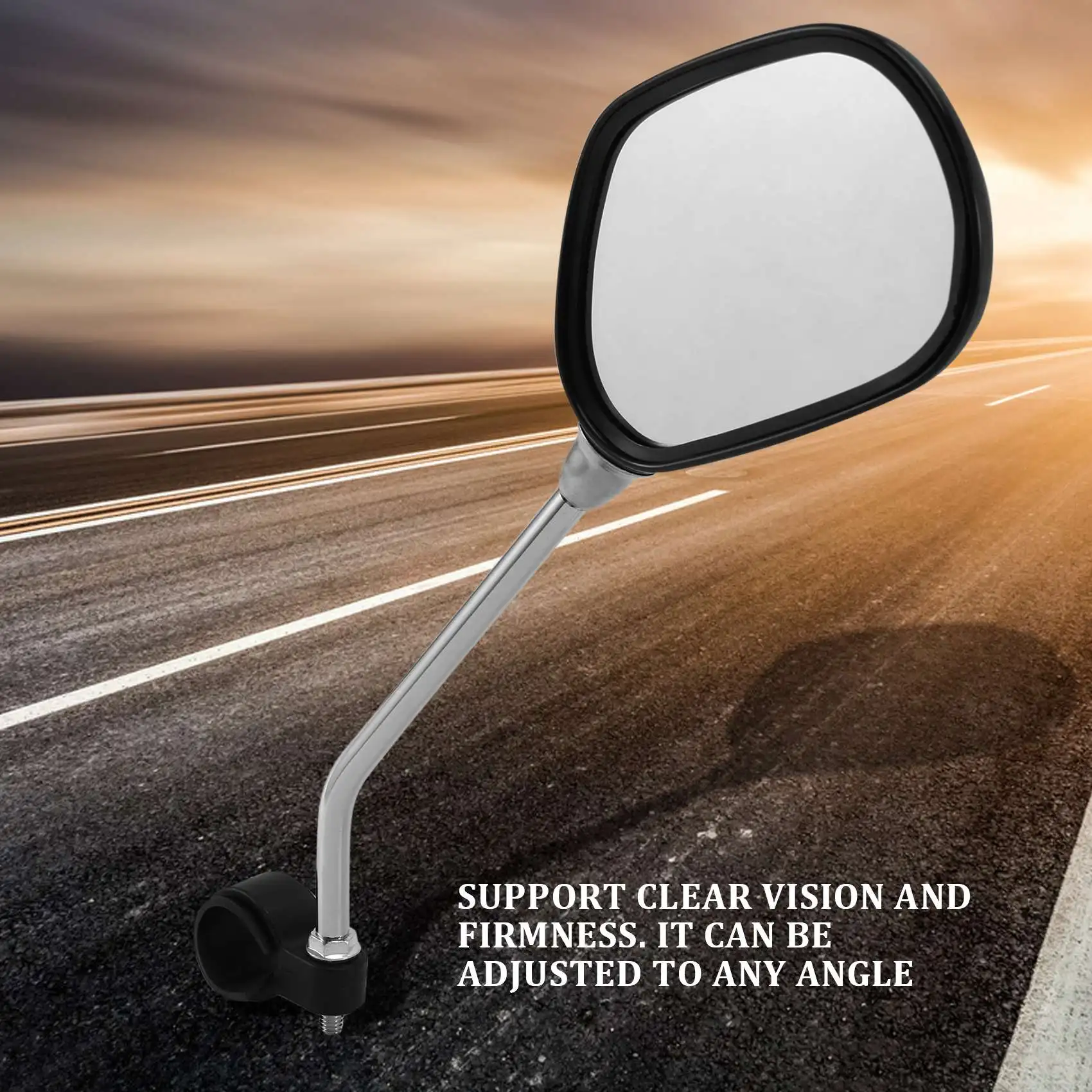 ABST 1쌍 자전거 거울 360 ° 회전 후면 백미러 광각 핸들바 자전거 사이클링 거울