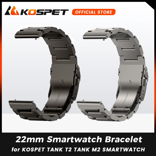 Origianl 22MM cinturino in metallo per KOSPET TANK T2 M2 Smartwatch  impermeabile durevole bracciale in acciaio inossidabile per Smart Watch  uomo donna - AliExpress