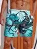 2024 Summer 3D Printed Ukiyo-E Fierce Dragon Printing Shorts Men's Board Shorts Swim Trunks Drawstring Breathable Short 4