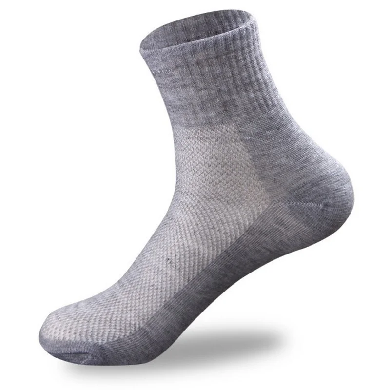 1Pair/Lot High Quality Men Socks Black Mesh Cotton Sock Male Gray Casual Breathable Cheap Socks Wholesale Drop Shipping EU39-43
