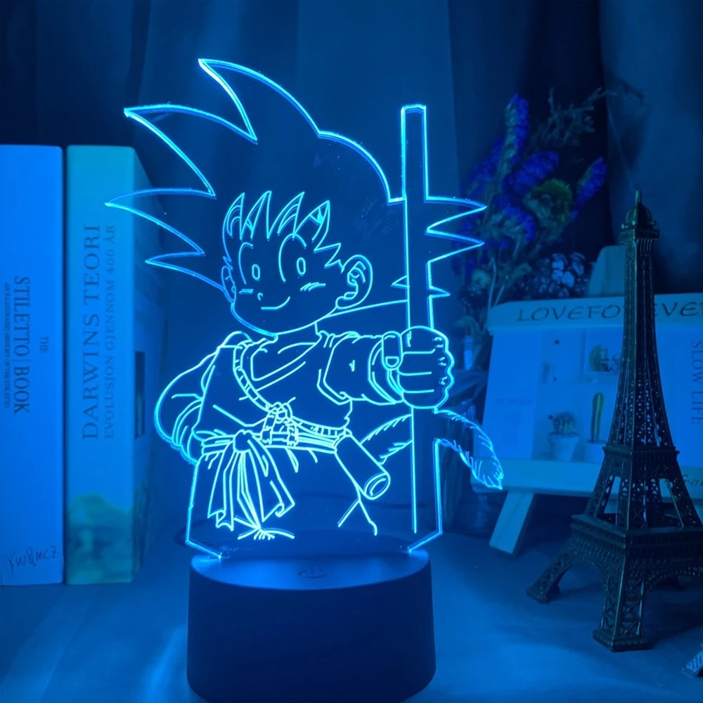 Anime Goku Vegeta Dragon Ball Z Super Saiyan 7/16 color remote control 3D Lamp LED Night Light Goku Jiren Broly Table Lamp Gift 3