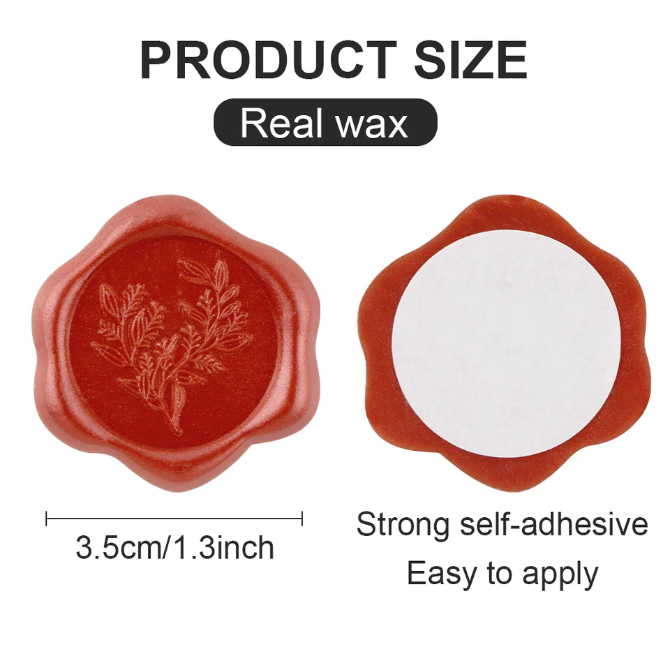 50 Adesivi Sigillo Cera A Cuore - Autoadesivi Per Regali, Matrimoni E San Valentino - Foto 2