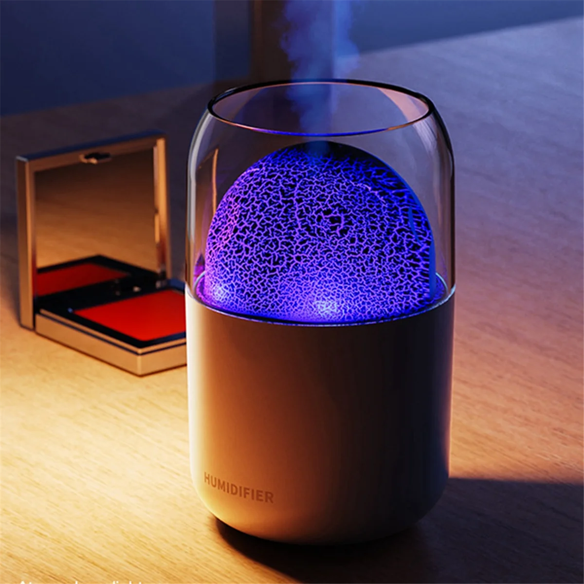 

Flame Diffuser Cool Mist Humidifiers,300Ml 8 Hours Auto Off Aromatherapy Diffuser for Home (White)