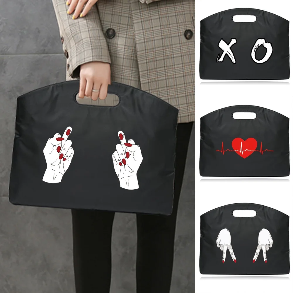

Nylon Briefcase Women's Fashion Durable Computer Bag Unisex Korean Version Briefcase Chest Printing Handbag Large Capacity