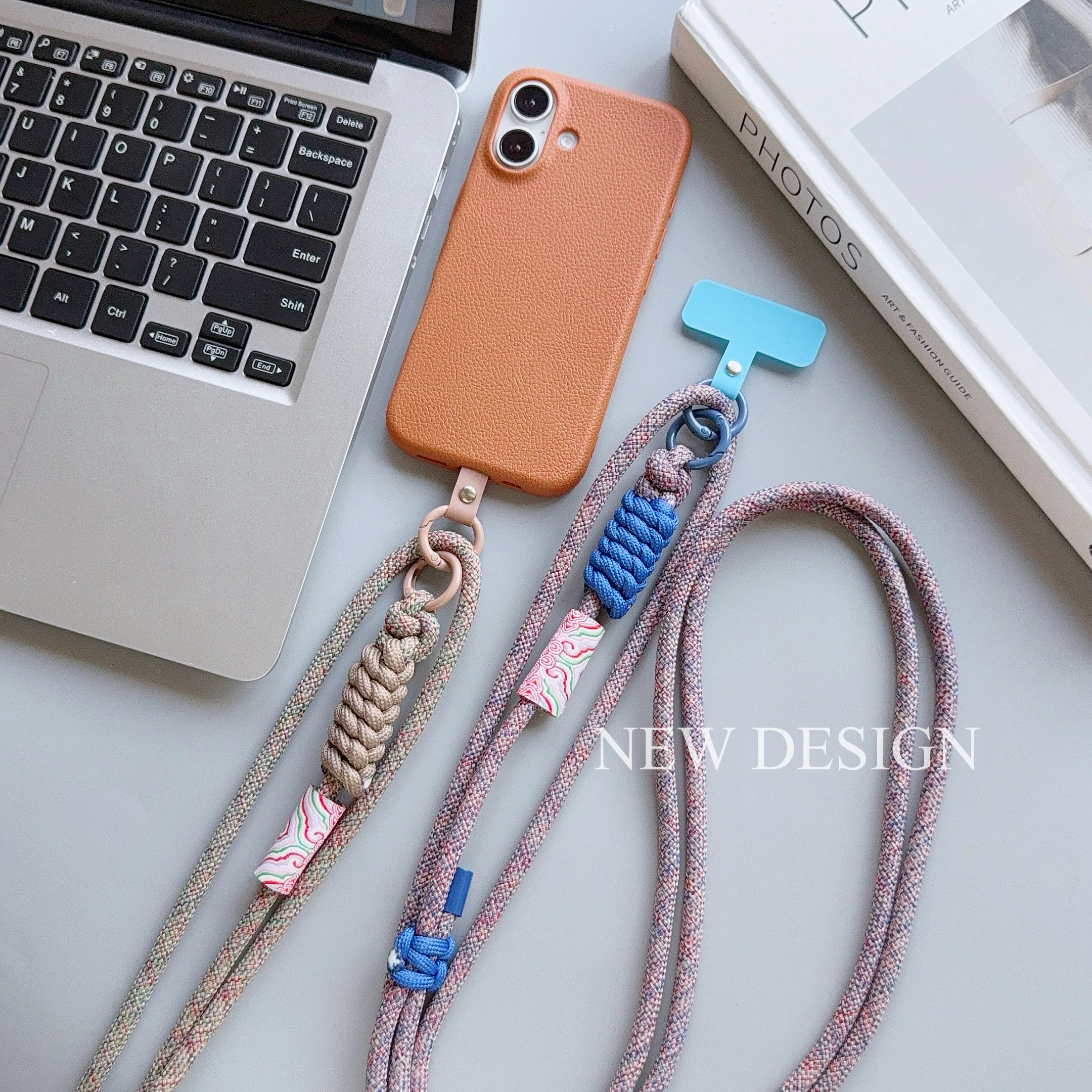 Stylish Braided Multi-Functional Phone Lanyard and Shoulder Strap