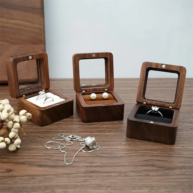 

Винтажная коробка для колец, органайзер, деревянная коробка, свадебные коробки, держатель, коробка для украшений на церемонию, подарочная упаковка, коробки для демонстрации браслетов, серег