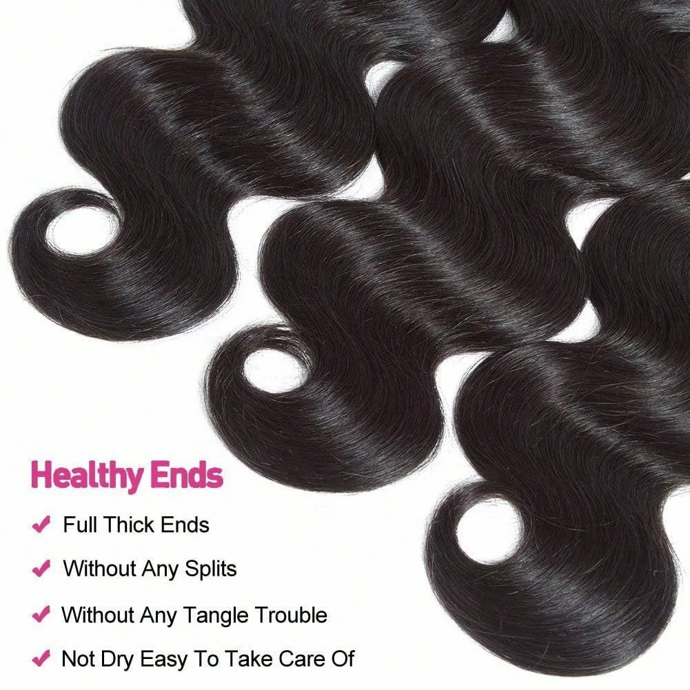 Body Wave Brazilian Human Hair Bundles Unprocessed Virgin Hair Weave 26 28 30 32 Inches 4Bundles Body wave Human Hair Extensions 4