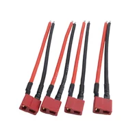 4Pcs Deans Ultra Pigtail Cable T Plug Connector Male/Female 10cm 14AWG Soft Silicone Wire for RC Quadcopter Lipo Battery Expand - Image 5