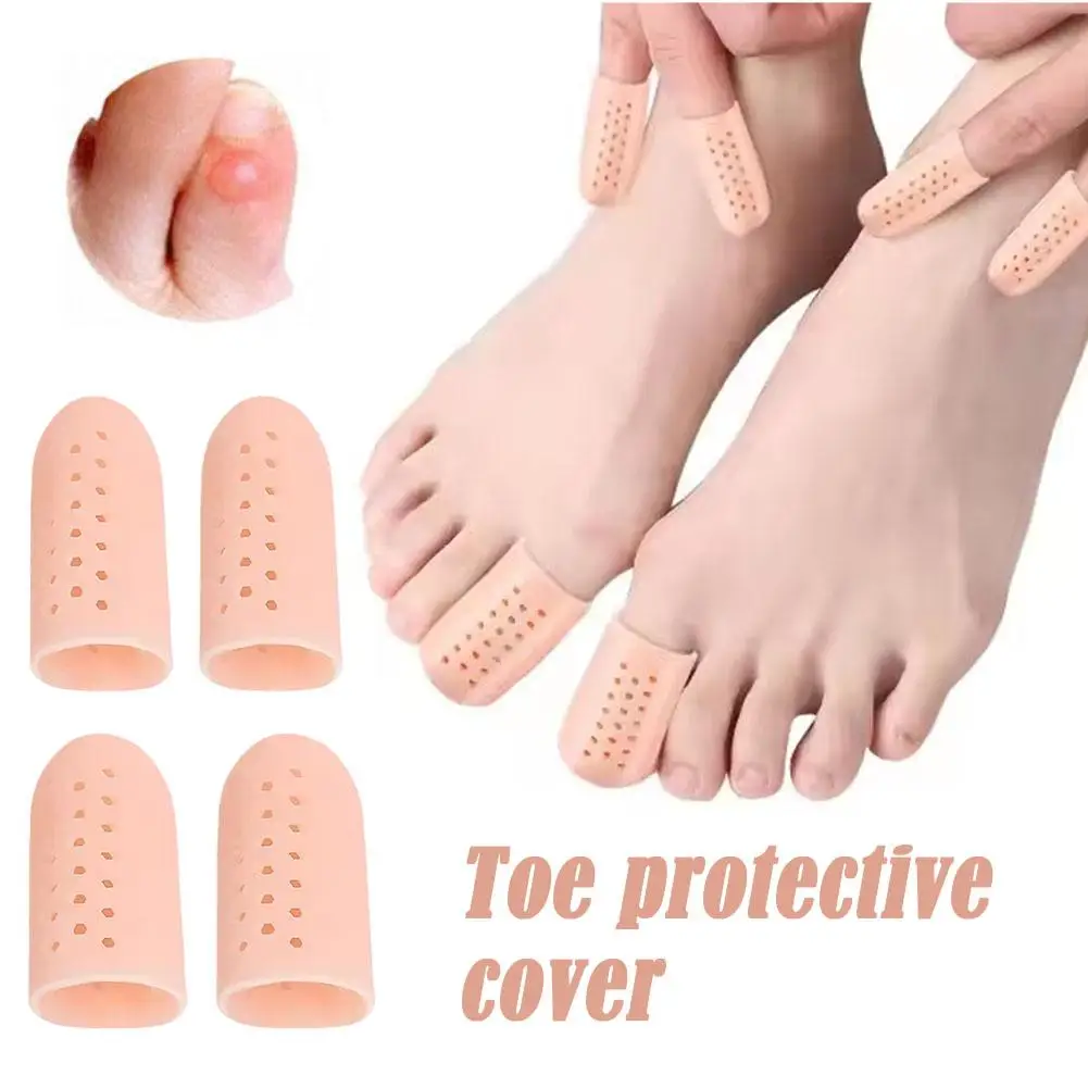Big Toe Protector Thumb Care Silicone Soft Breathable Toe Finger Blisters Foot Cap Protection Cover Corns