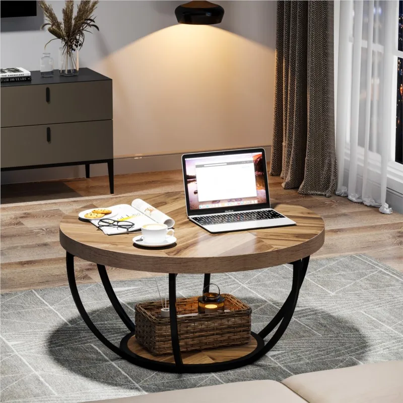 Mini Round Coffee Table Homestay Hotel Light Luxury Mini Apartment Sofa Tea Table 커피 테이블