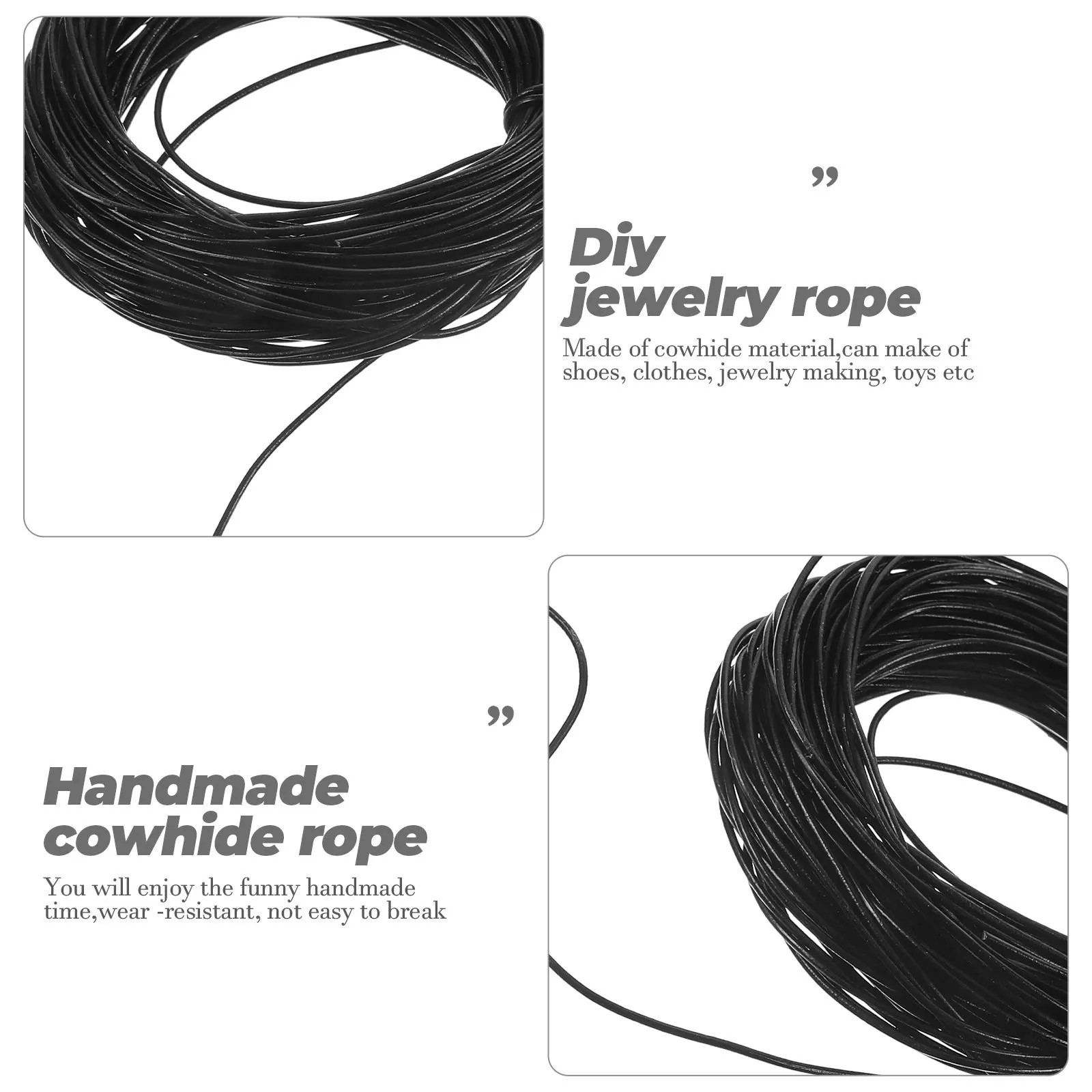 1mm 소가죽 로프 수제 액세서리 로프 DIY 쥬얼리 공예 신발 의류 장식 수제 소가죽 끈 공예용