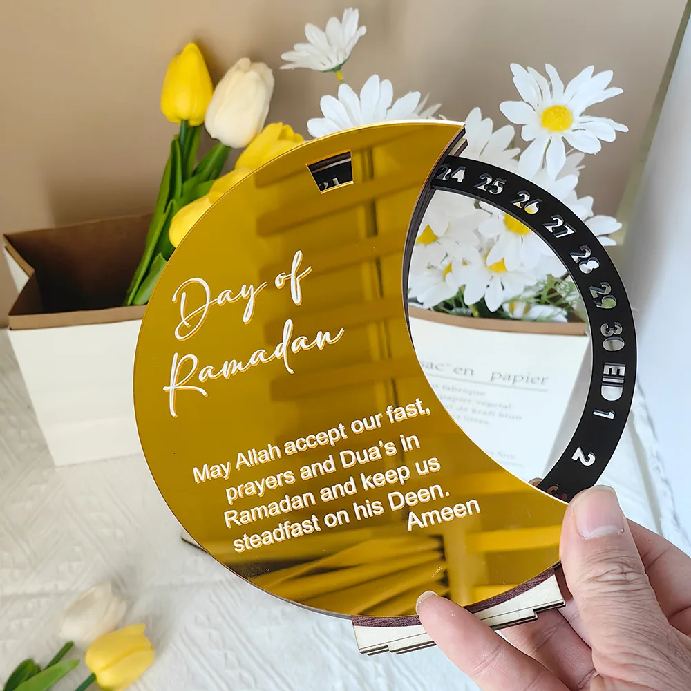 2024 ramadan countdown calendar eid mubarak ornament rotating acrylic