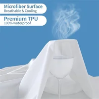 6-Sides Mattress Cover with Zipper 100% Waterproof Mattress Protector Queen King Size Bed Fitted Sheet Hypoallergenic Anti-mite 4