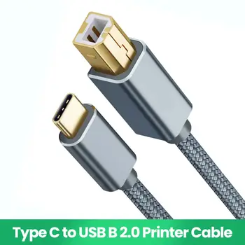 Cavo per stampante ad alta velocità per laptop con scanner durevole Stampante da USB tipo C a USB B 2.0 per stampante Epson HP Brother