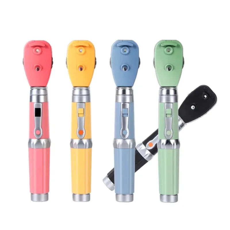 Multiple Colors LED Professional Medical Oftalmoscopio 5 Different Apertures Eye Diagnostic Kit Portable Direct Ophthalmoscope