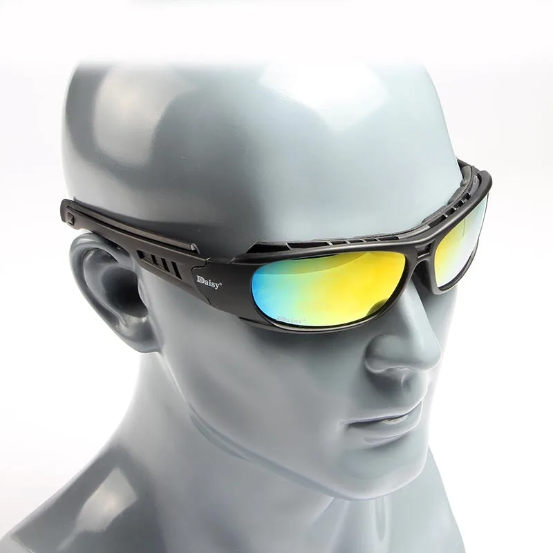 Military C6 Tactical Glasses Air Gun Shooting Protective Glasses Outdoor Cycling Sports Sunglasses Windproof Polarized safety goggles polarized sports glasses polarized glasses tactical goggles uv protection glasses shooting glasses polarized goggles