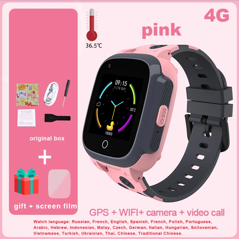 4G Smart Watch LT25 Waterproof children Smartwatch SOS GPS Tracker Phone Watch Video Call kids watch Temperature Y95H PK LT21 