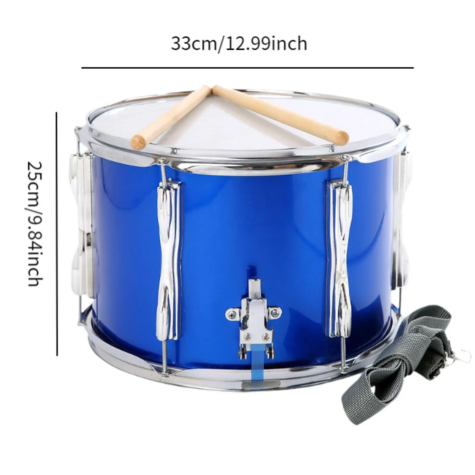 13" Snare Drum Portable Percussion Instrument for Kids Beginners Boys Girls