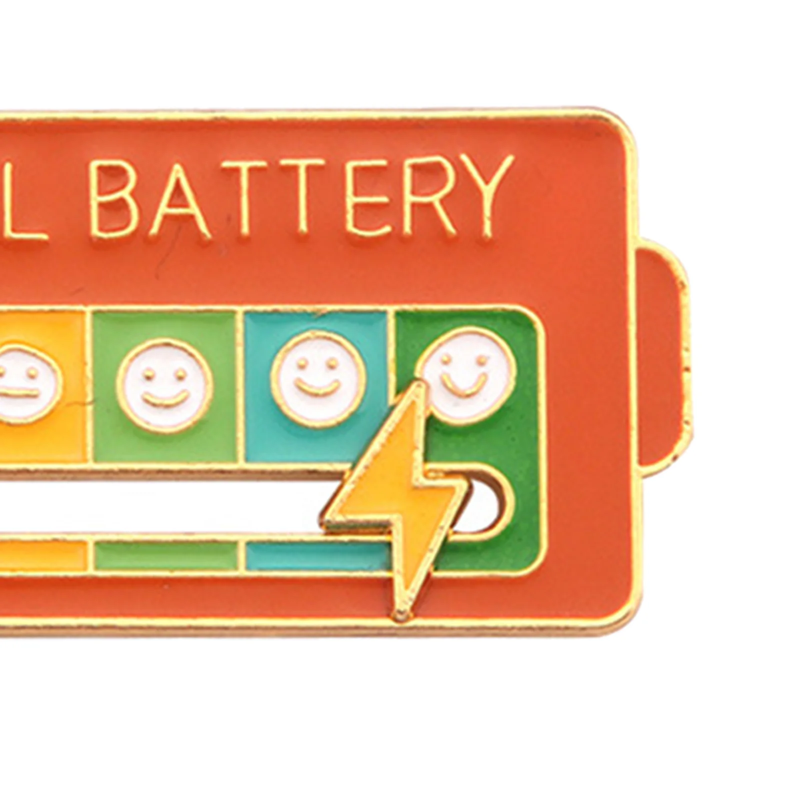Enamel Pins My Social Battery Emotional Expression Metal Brooch Badges