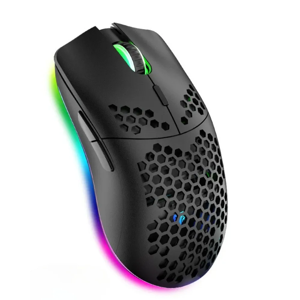 XUNFOX XYH80 перезаряжаемая беспроводная RGB мышь с полым отверстием игровая эргономичная компьютерная офисная Киберспорт аксессуары для ноутбуков