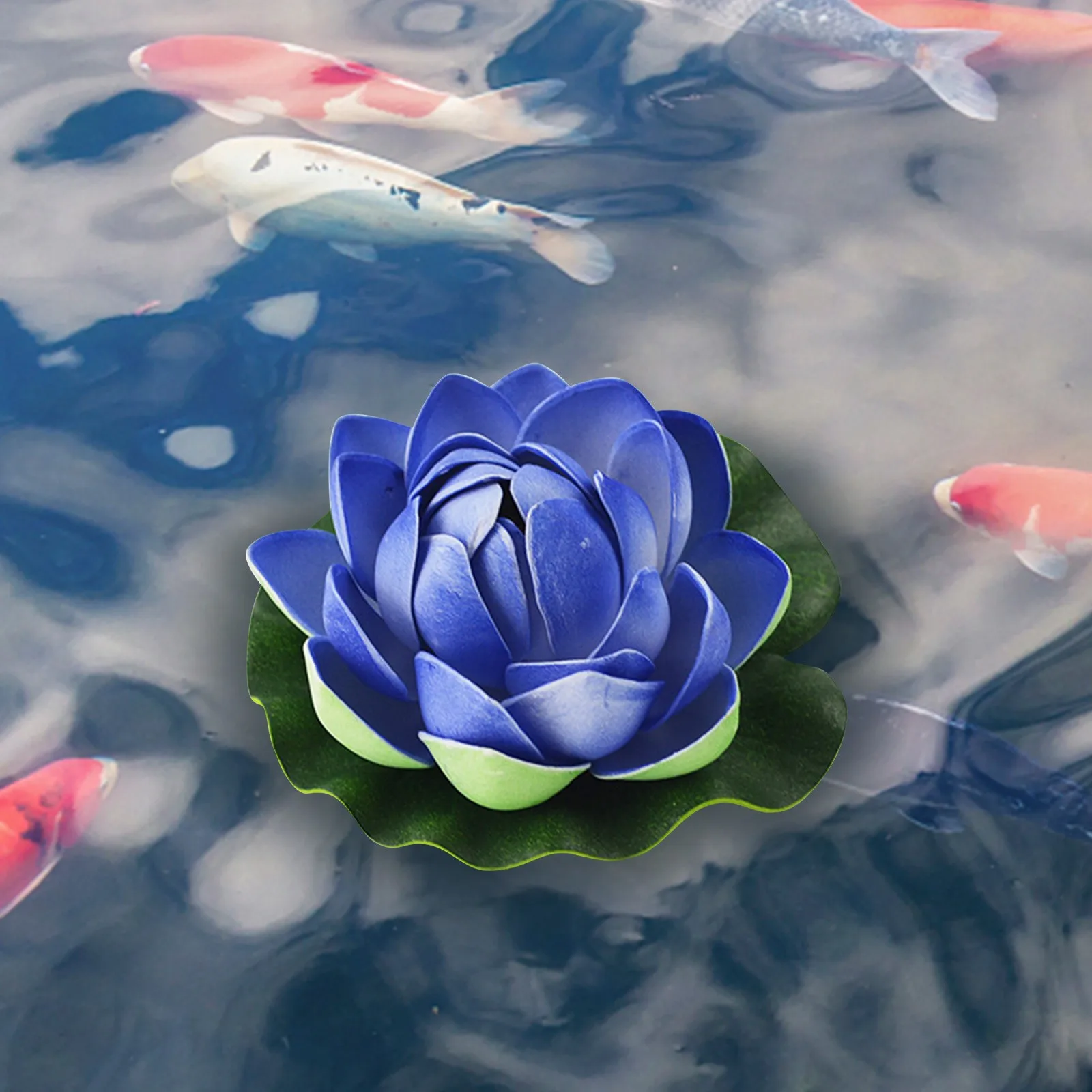 Water Lily Canopy Pond Fish Pond Floating Decoration Props Living Room Fish Tank Artificial Flowers Outdoor Hanging