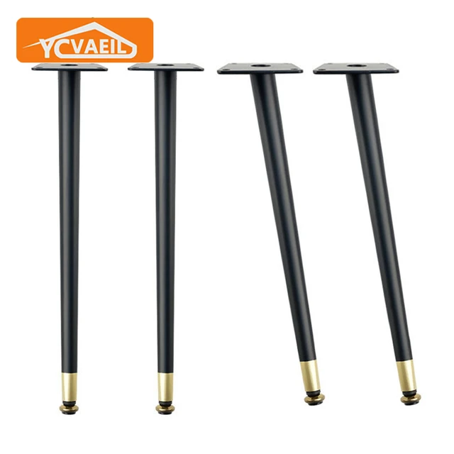 Juego de 4 Patas Regulables para Muebles de Metal 15cm Patas para Mesa  Escritorio Sofá con Tornillos