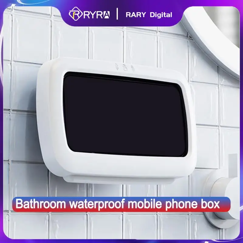 RYRA Shower Phone Holder Waterproof 360° Rotation Adjustable Mirror Wall Mount Phone Holder For