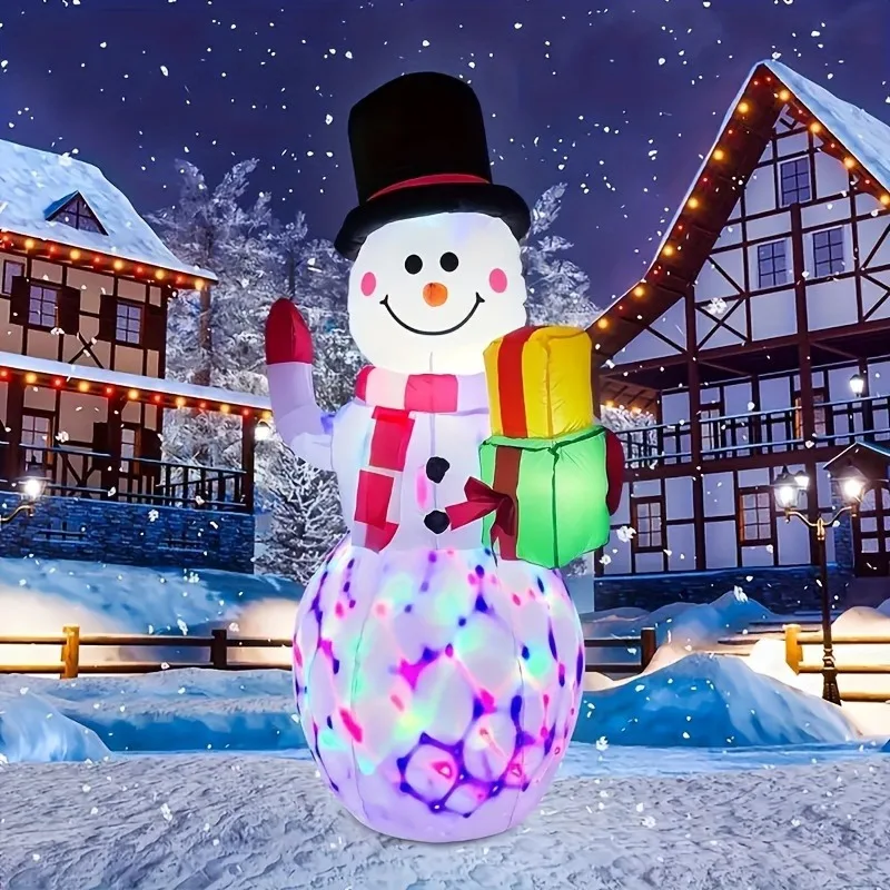 1.5M Inflatable Christmas Snowman LED Lights Outdoor Patio Christmas Decorations Festive Display
