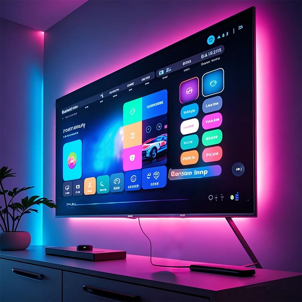 5M TV LED Backlight Light Strip Bluetooth APP Control Music Sync RGB Color Changi Backlight For Tv 32-60 Inch Decoration 1