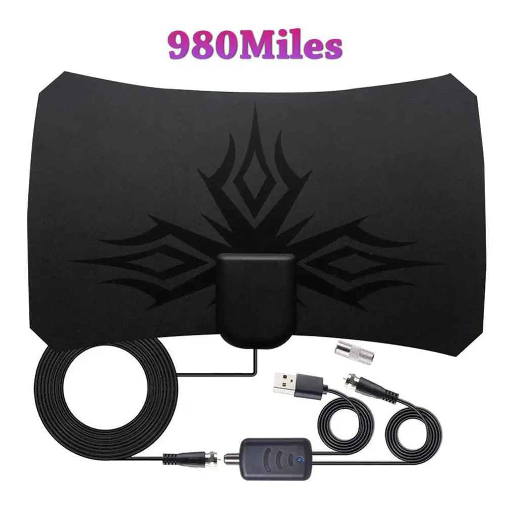 

980 Miles Digital TV Antenna Signal Amplifier Long-Range Strong Compatibility