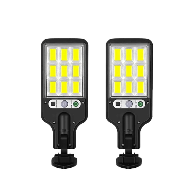 Solar-Powered Outdoor Motion Sensor Street and Wall Light - Waterproof Security Lighting for Sidewalks, Courtyards, Garages, and Corridors