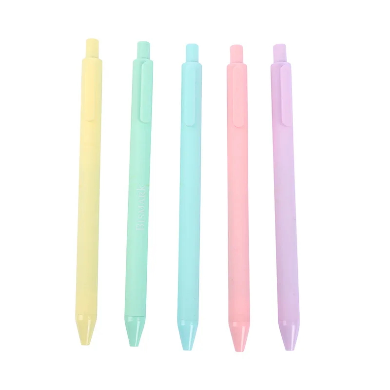 

10PCS Macaron Ballpoint Pen Candy Color Cute Press Gel pens Office Supplies Student Pen School Writing Stationery Wholesale