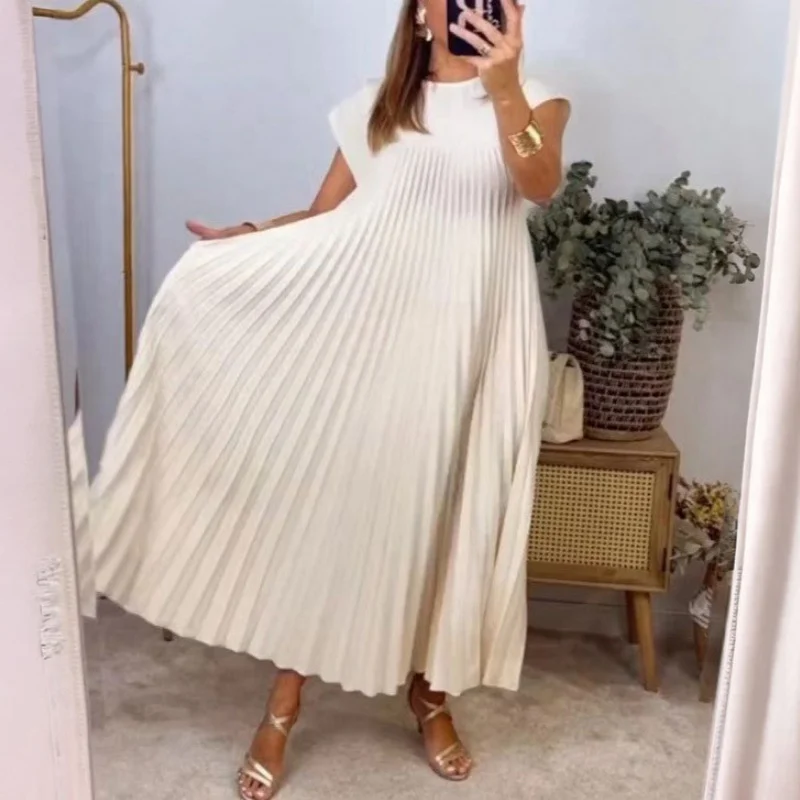 Summer Party Women Dress O Neck Elegant Long