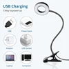 USB Rechargeable LED Desk Clip Light Flexible Eye Protection Reading Lamp 3 Level Brightness Adjustable For Bedroom Decoration 3