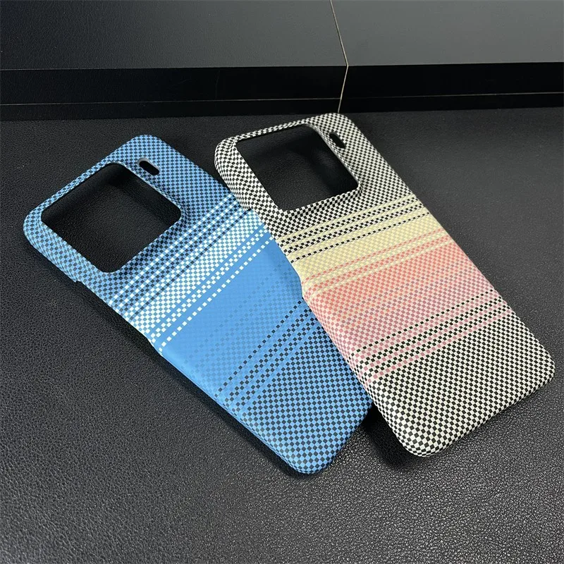 Carbon Fiber Grain Slim Protective Back Cover Case
