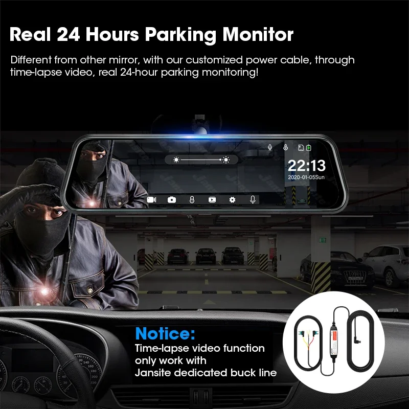 Jansite  DVR  ķ ġ ũ,     , 10 ġ, 1080P, IMX307  ĸ ī޶, 256G