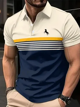 Men's Horse Print Polo 1