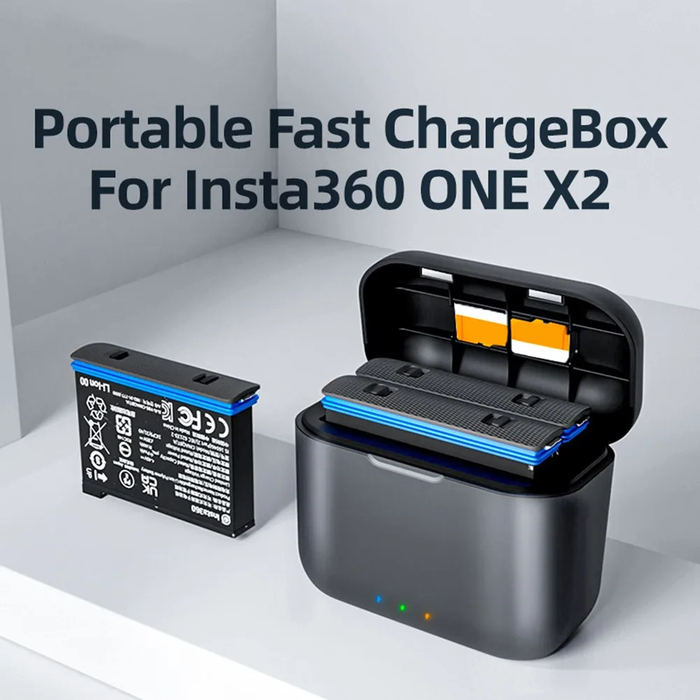 USB C타입 배터리 고속 충전 케이스, 휴대용 충전기, Insta360 One X2 액세서리