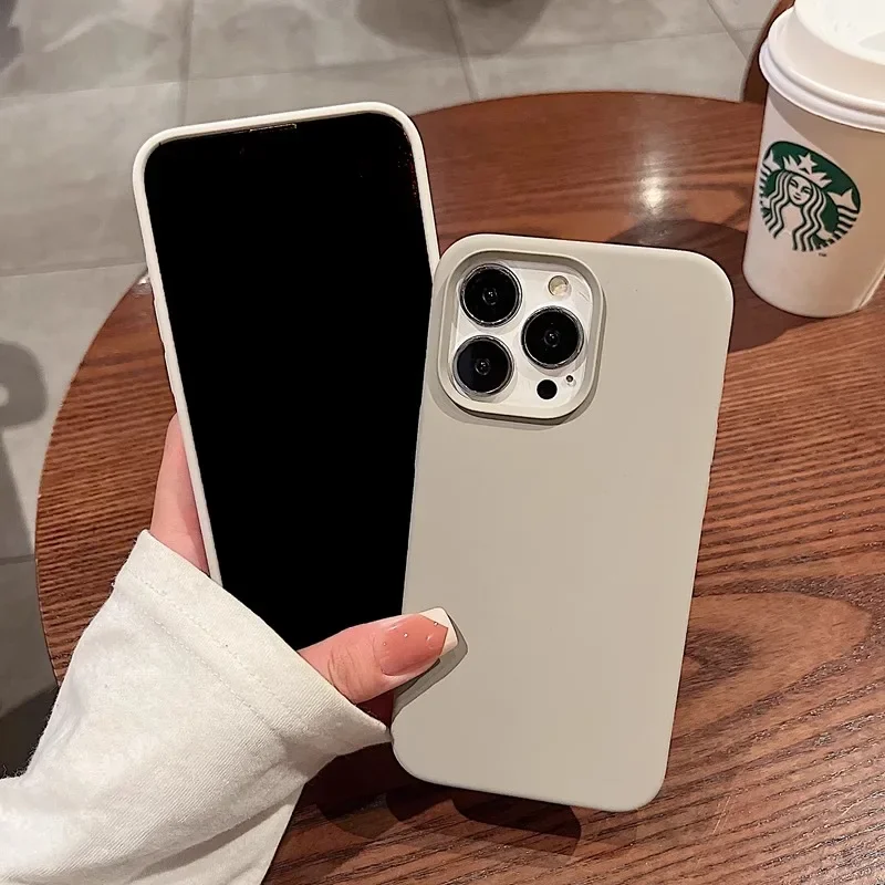 Titanium Gray Liquid Silicon Soft Case - Premium Antifall Phone Protection