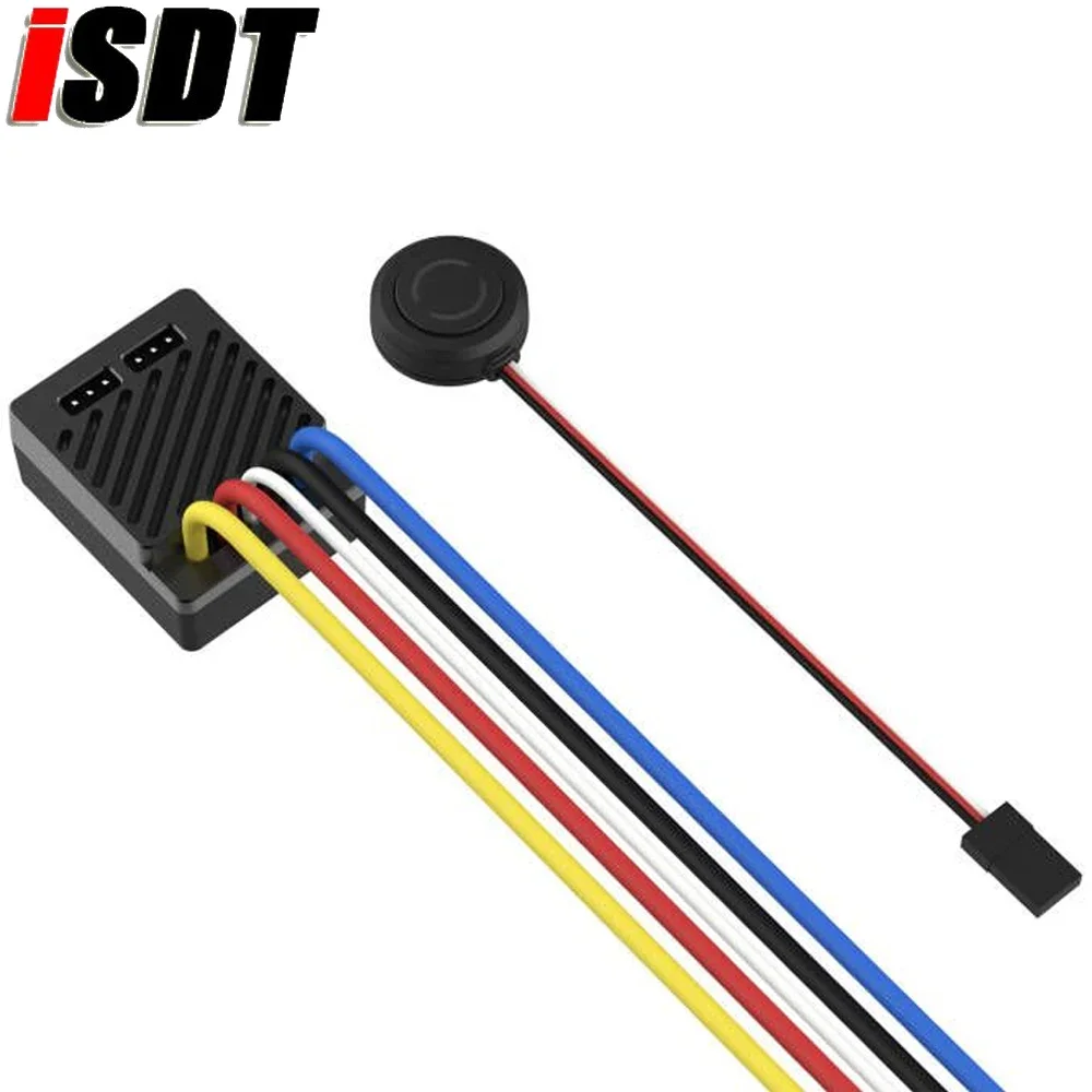ISDT ESC70 Водонепроницаемый 70A 2 ~ 3S 70-120A ESC 5 В ~ 7,5 В Регулируемый BEC Управление телефоном 540/550/775 Матовый двигатель 1/8 1/10 RC thumbnail 5