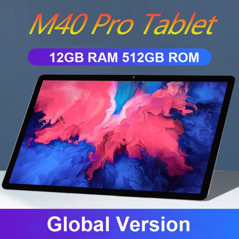 Tablet Android M40 Pro 12GB RAM 512GB ROM  10.1'' Tablet 1920x1200 Octa Core Android 10 Tablets 5G Network Dual Wifi Tablette PC tablet stand for car