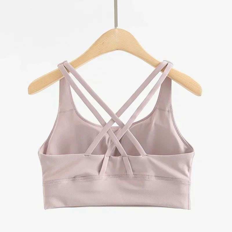 Lemon Yoga EVERYDAY Cross Workout Sports Yoga Bras Women Naked Feel Shockproof Push Up Running Gym Fitness Crop Tops Logo