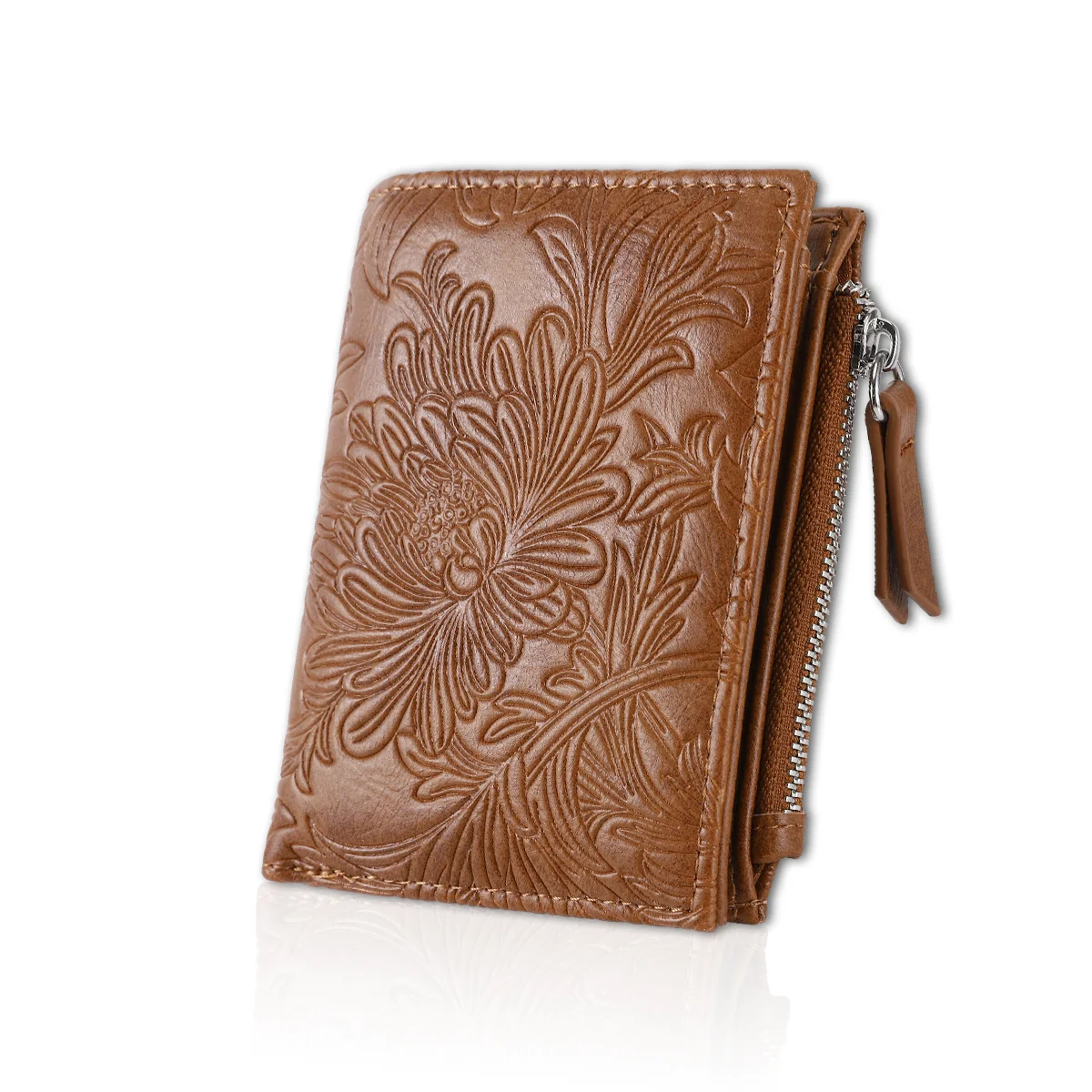 Flower pattern short wallet for woman purse lady