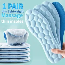 Enhanced Comfort 4D Massage Shoe Insoles - Super Soft Latex Arch Support for Sports and Everyday Wear (Thin)