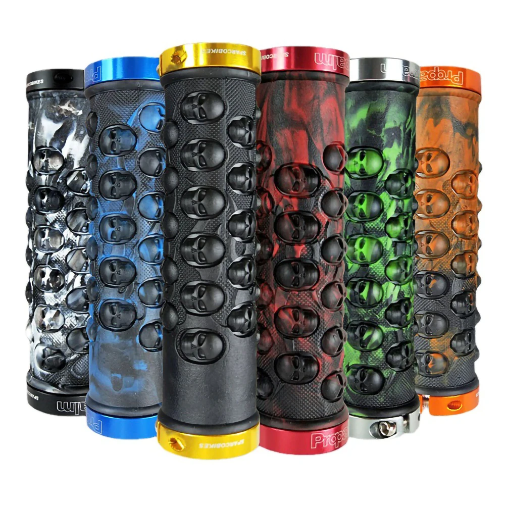 

Propalm HY-702EP Mountain Bike Grips Anti-Skid Comfortable Handlebar Rubber Covers with Aluminum Lock Rings Bicycle Parts