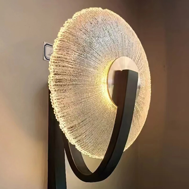 Novelty LED Wall Lamp Gold Black Metal Clear Glass For Bedroom Living Room Restaurant Lighting Fixtures 3000K