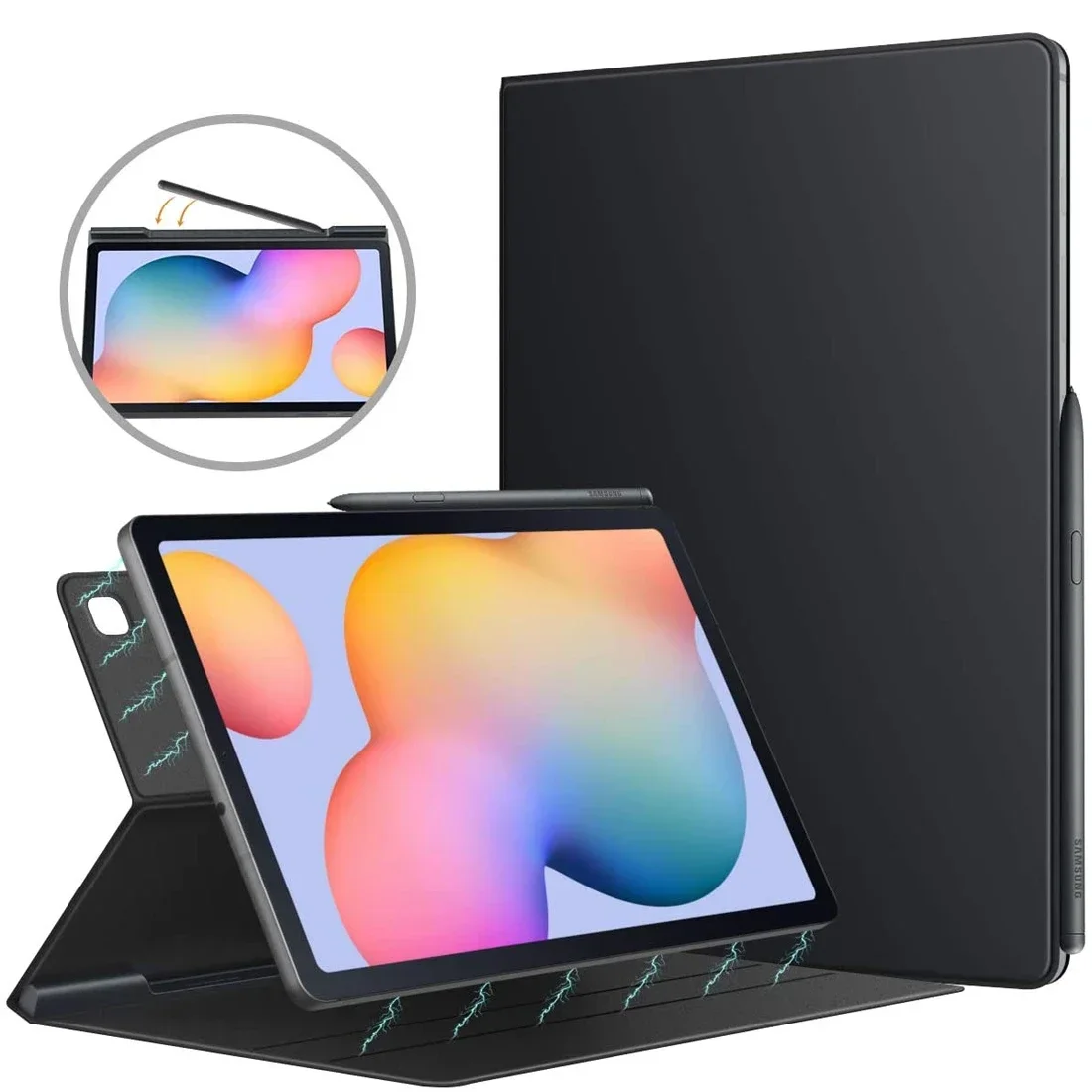 Tablet Case for Galaxy Tab S6 Lite 2022,Ultra-Slim Smart Folio Shell Cover Magnetic Absorption Case For Galaxy Tab S6 Lite 10.4